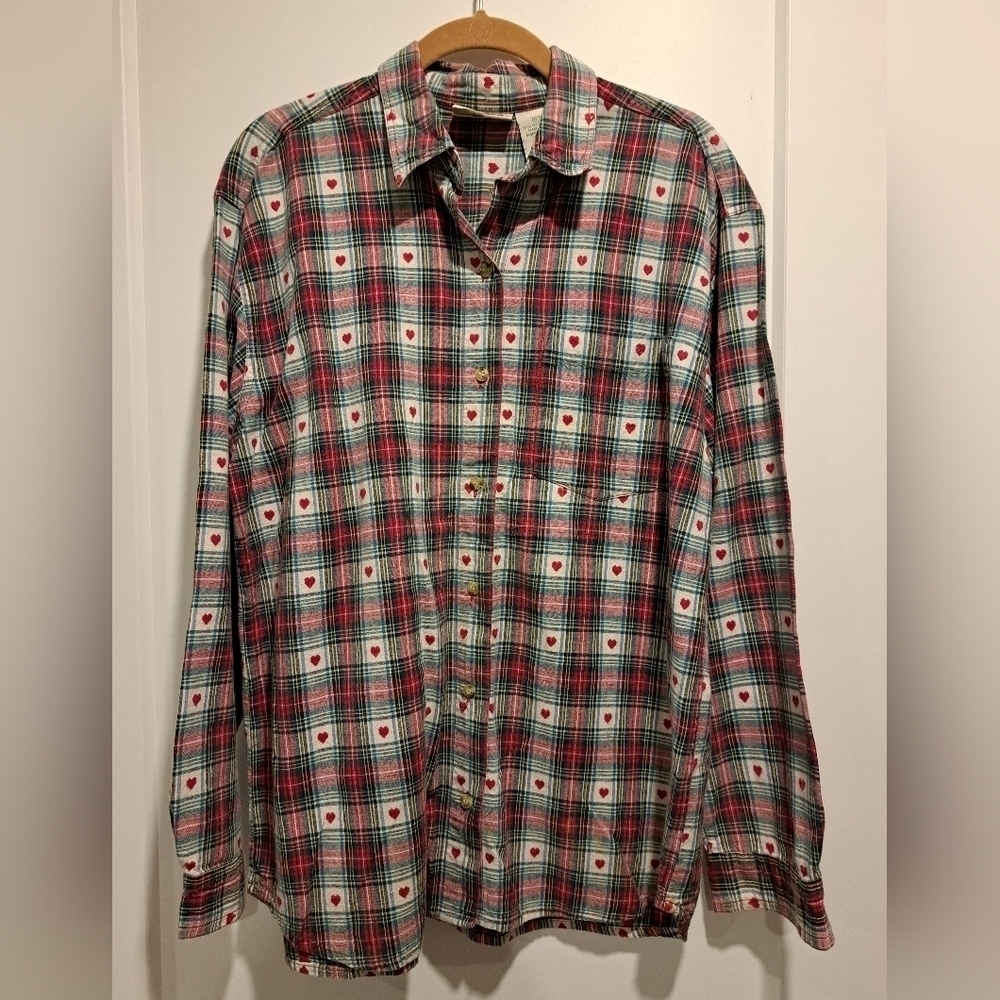 Northern Reflections  Heart Plaid shirt